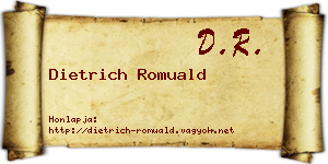 Dietrich Romuald névjegykártya